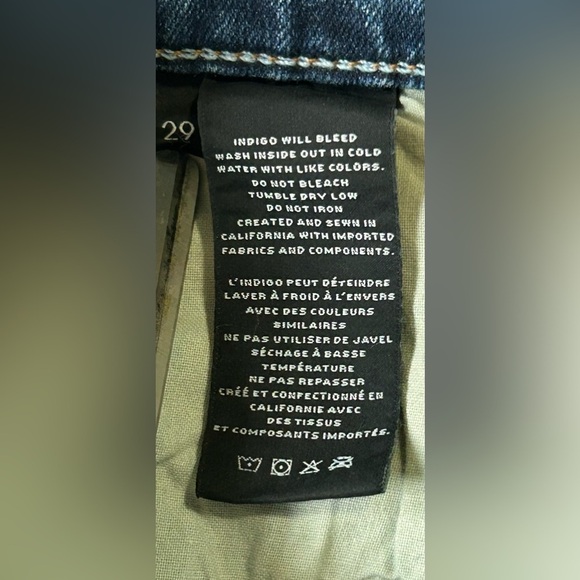 J Brand Reunion Mid Rise Raw Hem Skinny Jean Patchwork Size 29 - Picture 13 of 13